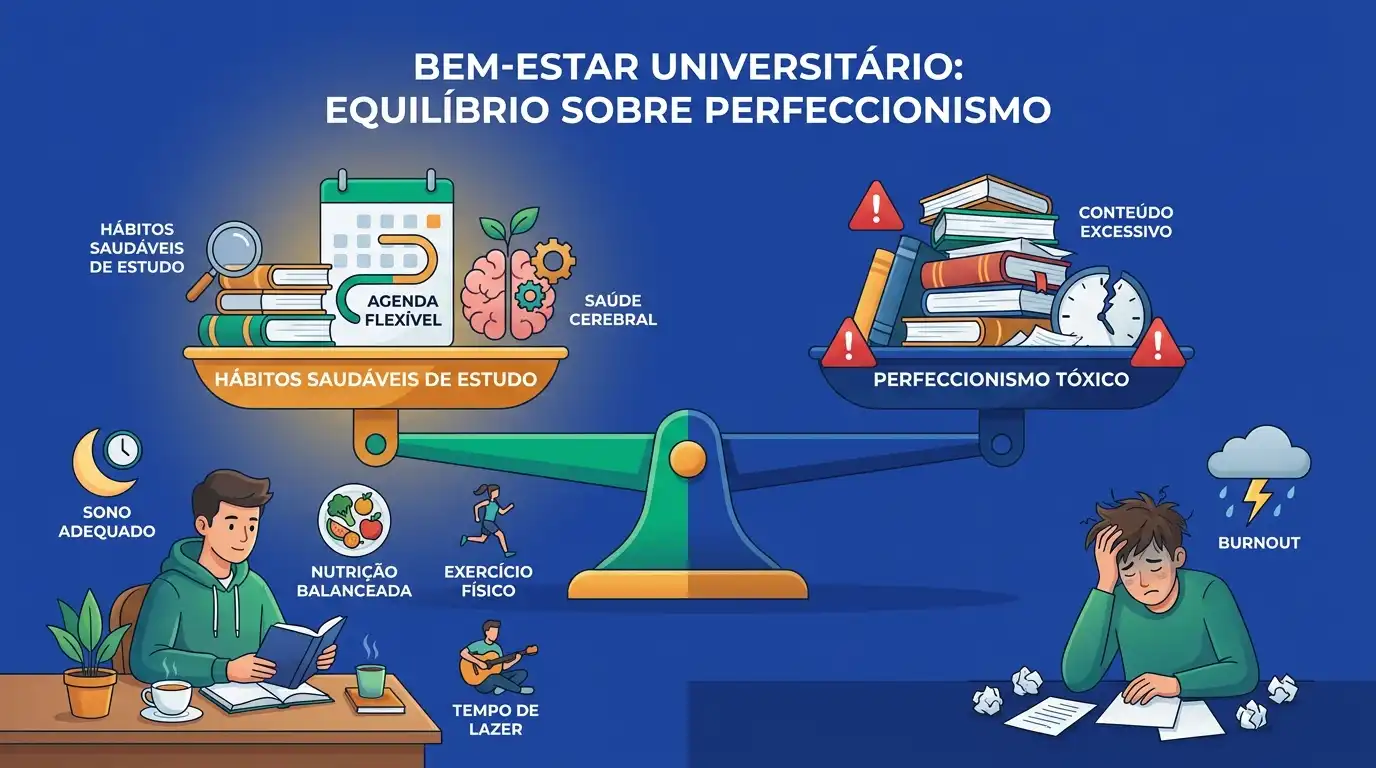Equilíbrio nos estudos, respeitando limites e evitando a armadilha da perfeição