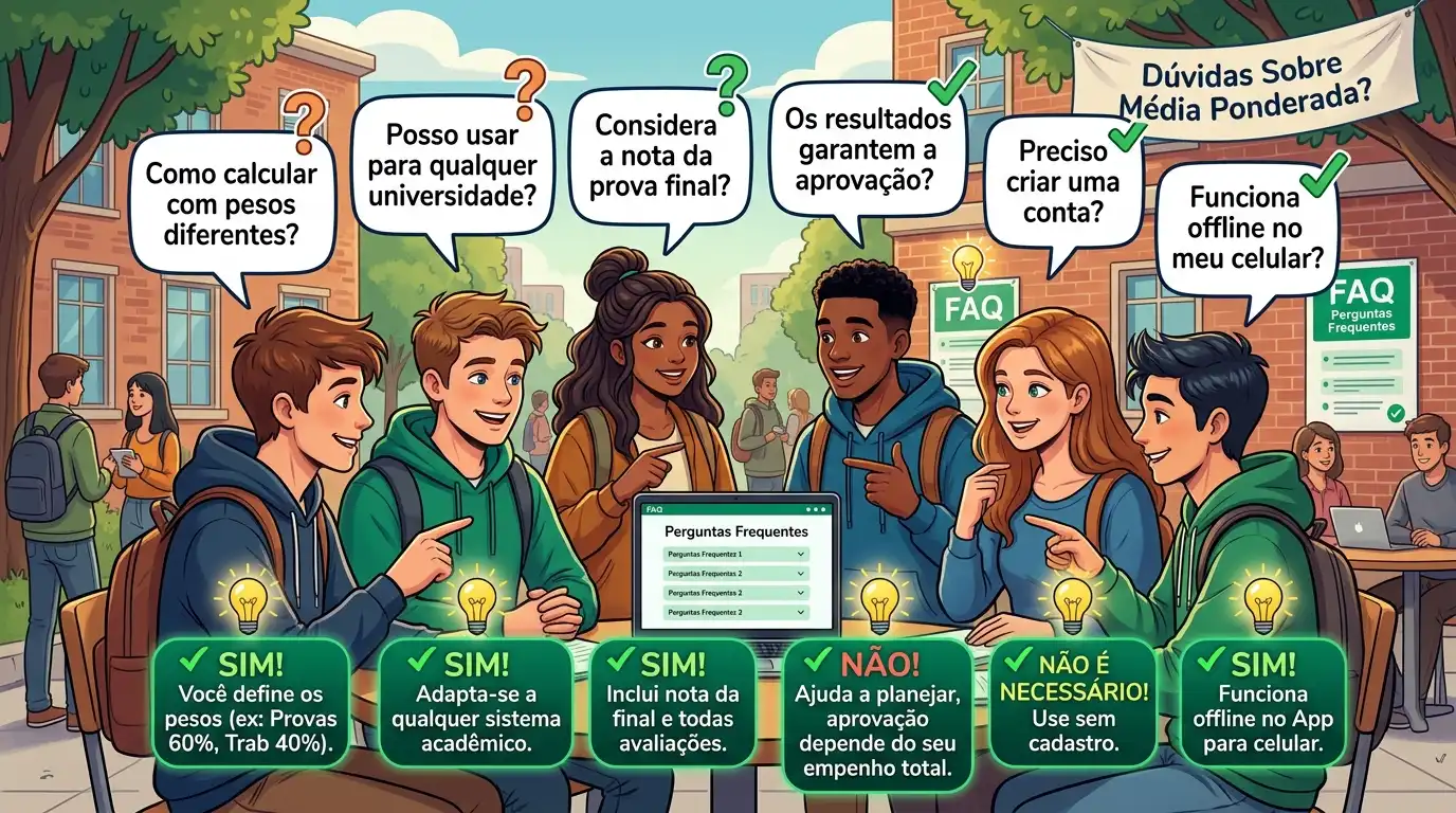 Perguntas frequentes sobre a Calculadora de Média Ponderada