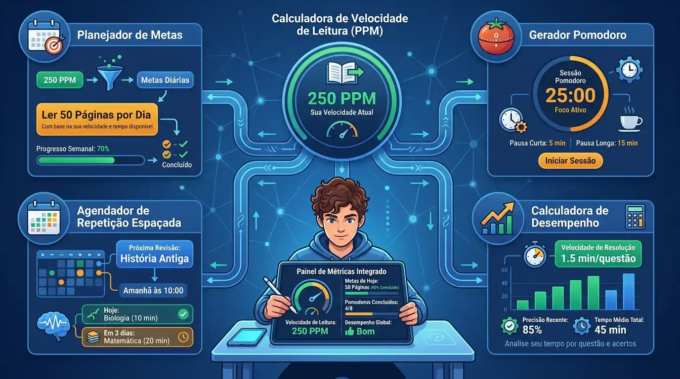 Integre a velocidade de leitura ao seu ecossistema de estudos